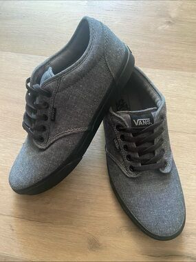 Vans Atwood Low-Top Sneakers Mens 9.5 Gray Black TB4R Skate Streetwear NWOB